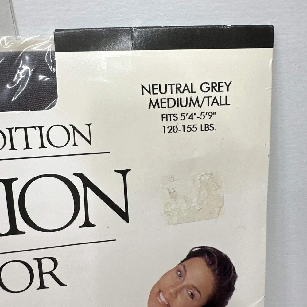 Lot 2 Kathie Lee Limited Edition Medium Tall Grey‎ & Brown Control Top Pantyhose